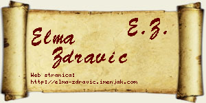 Elma Zdravić vizit kartica